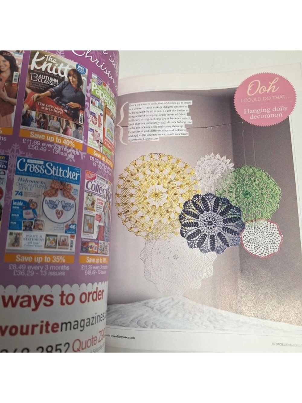 Mollie Makes Issue 7 Magazine UK 2011 DIY Crafts With Buttons Kit Mug Cosies - Picture 3 of 11